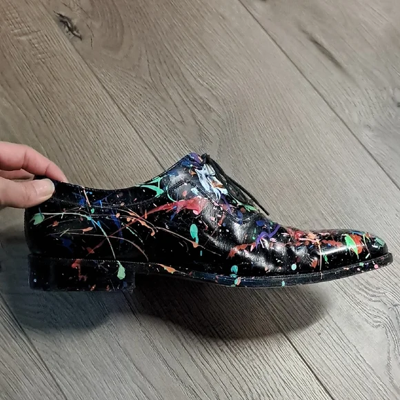 Salvatore Ferragamo Black Multicolor Oxfords - Picture 6 of 10